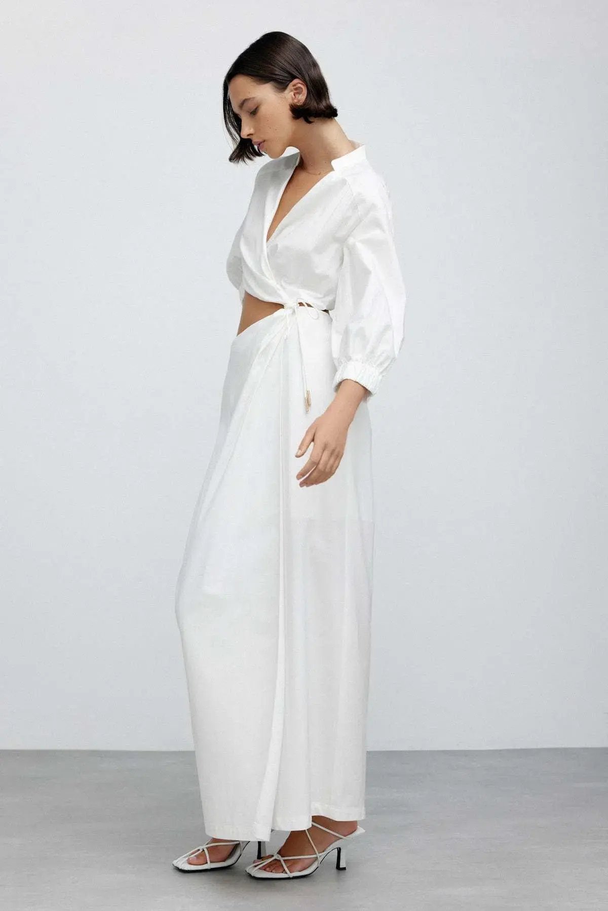 Significant Other Kara Midi Dress Ivory Size 6 photo 4