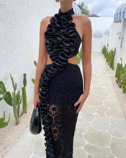 Eliya The Label Leila Maxi Dress Black Size 6 photo 2