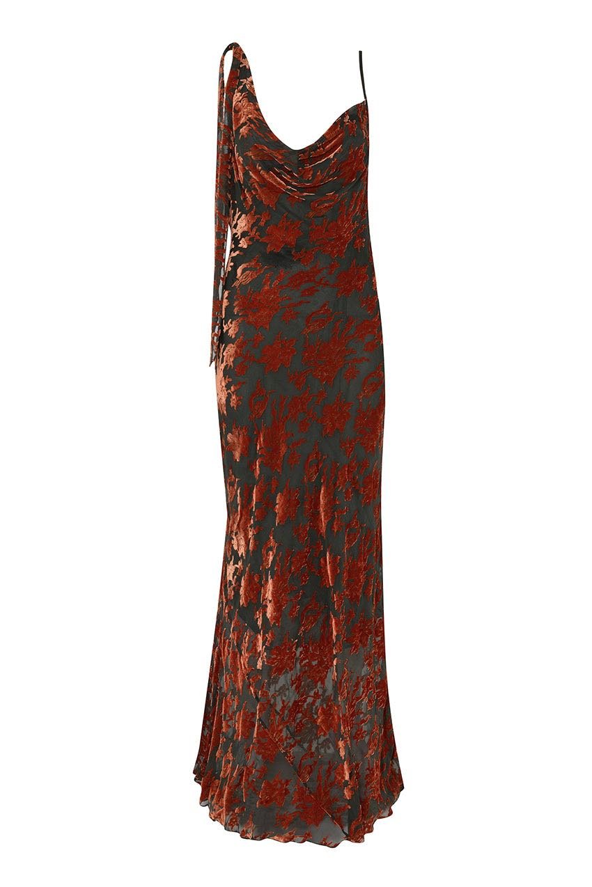RAT & BOA VIENNA DRESS - BURNT ORANGE DEVORE photo 2