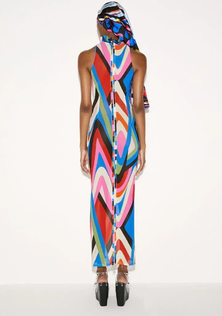Emilio Pucci Printed Maxi Dress Multi Size S/Au 8 photo 3
