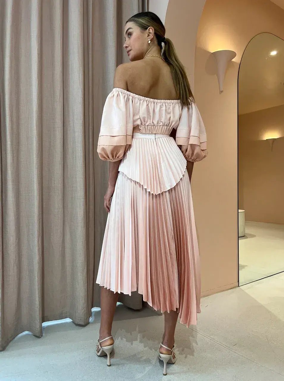 Acler Barnard Top & Skirt Set Blush Size 10 photo 2