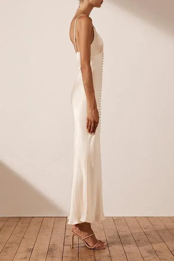 Shona Joy La Lune Bias Slip Dress Cream Size 8 photo 2