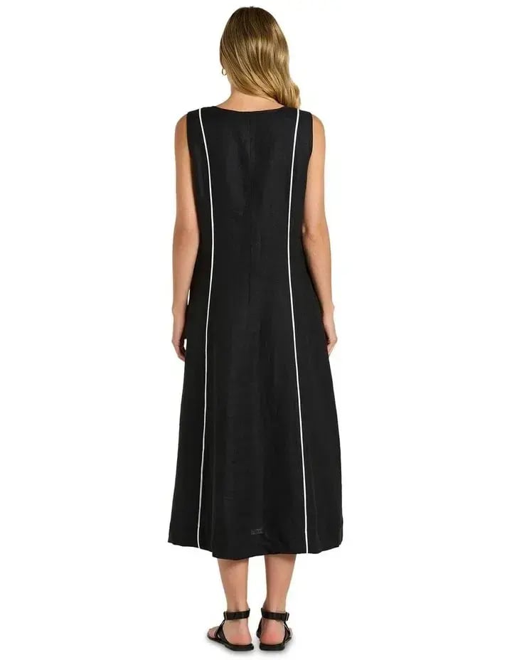 Yarra Trail Paradise Midi Dress Black Size 12 photo 5