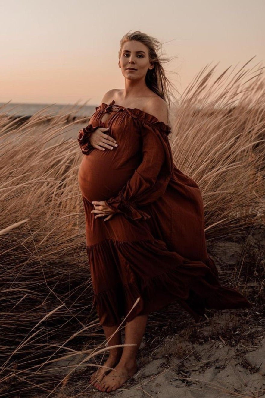 Hazel & Folk Emmaline Maxi Gown - Cinnamon photo 4