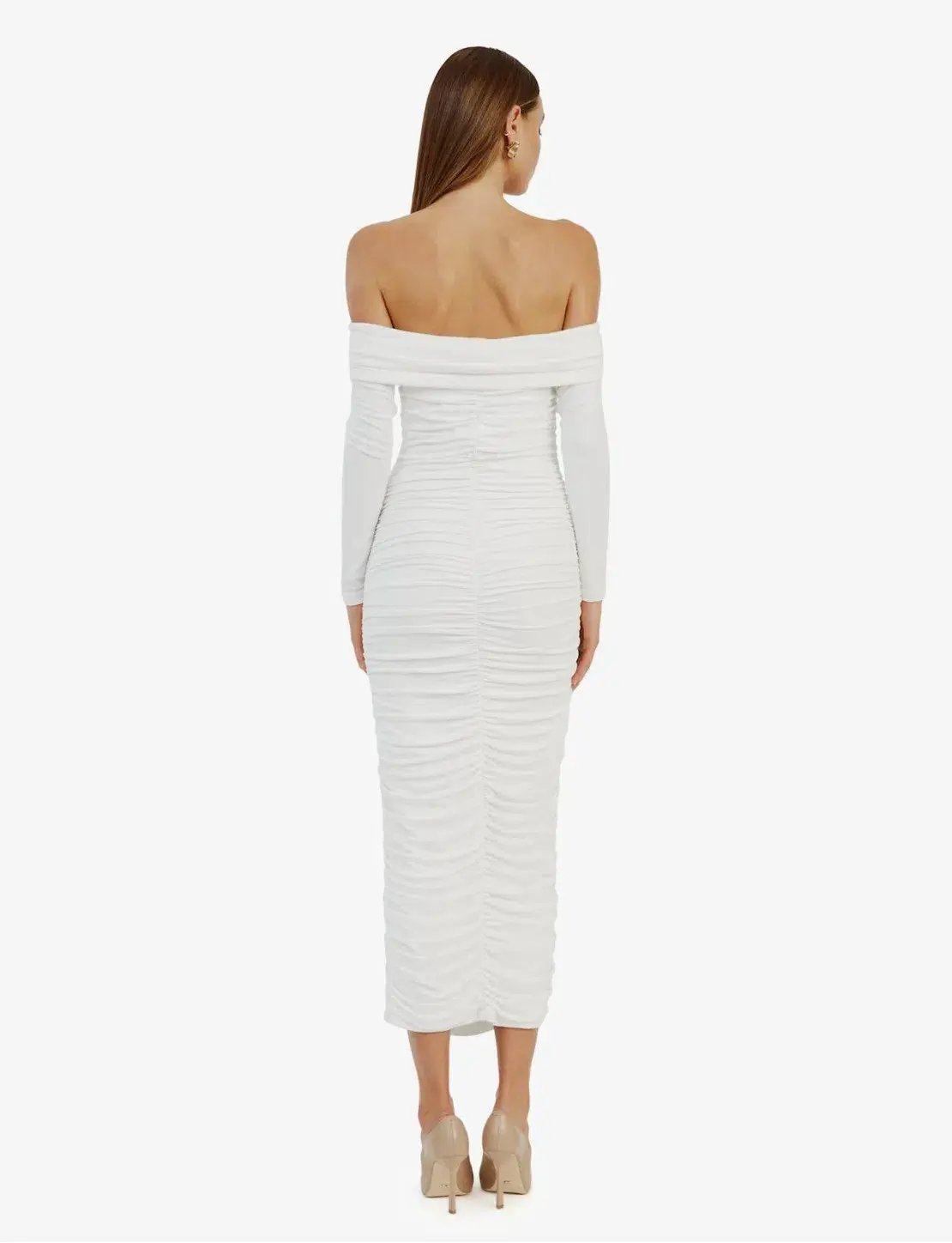 Bardot Arkie Knit Maxi Dress Ivory Size AU 8 photo 4