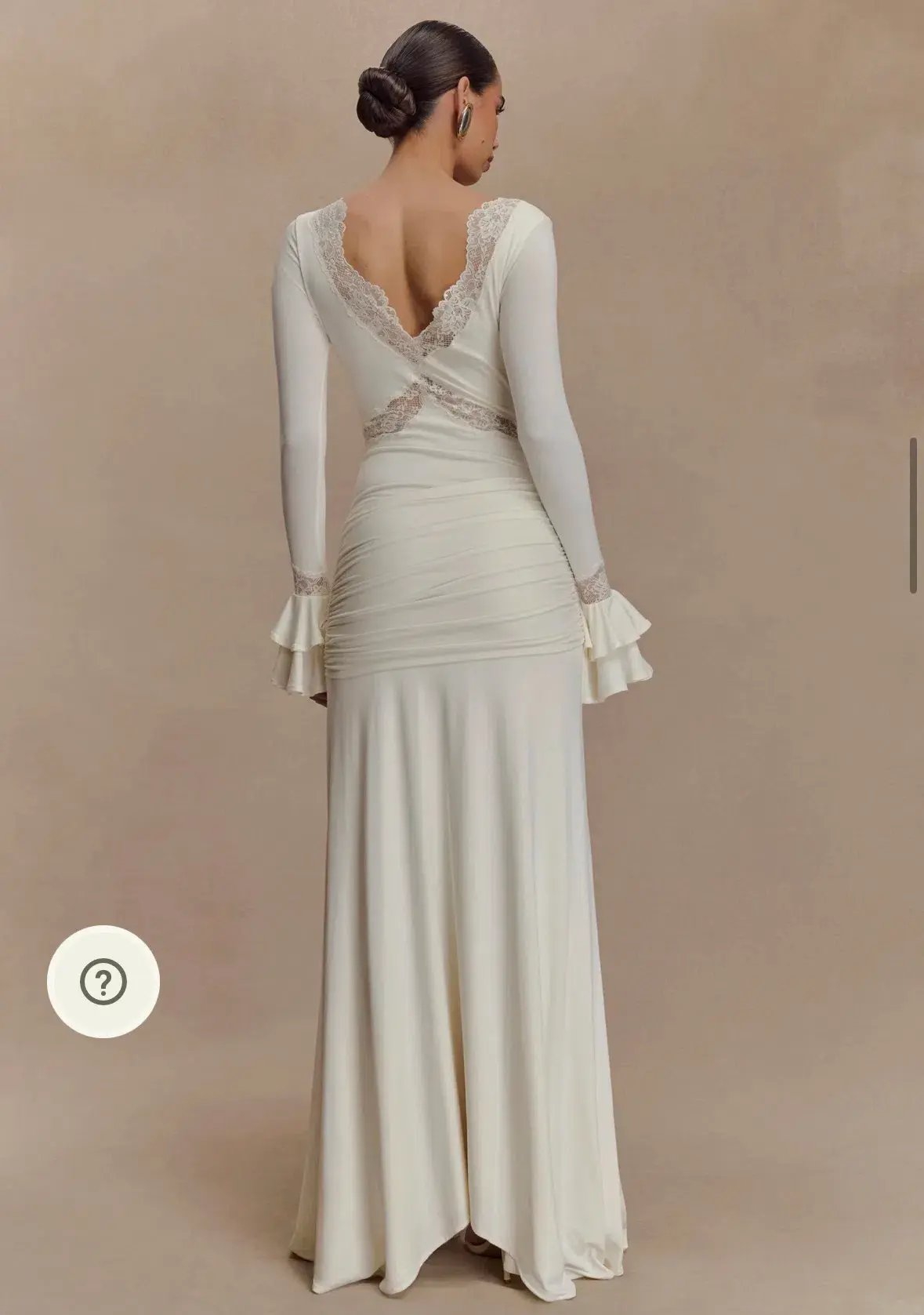 Meshki Electra Slinky Lace Maxi Dress Ivory Size 12 photo 2