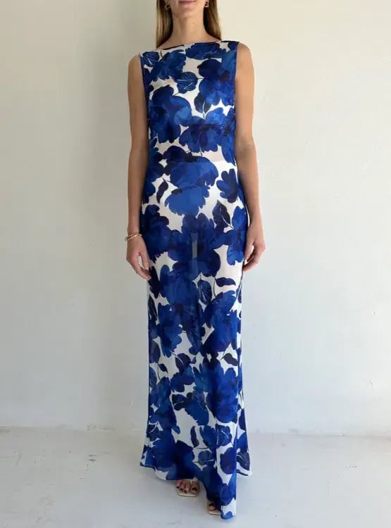 By Nicola Juno Maxi Dress in Blue Petal Size 8 photo 8