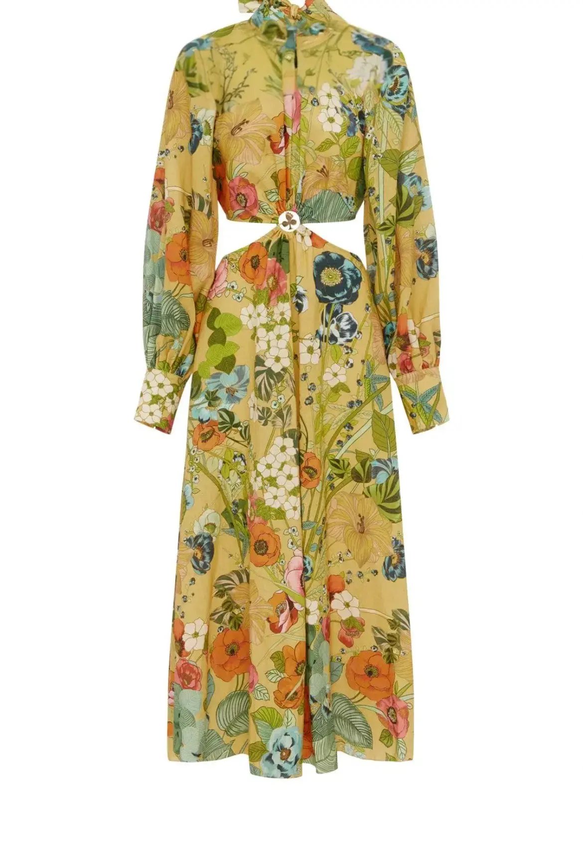 Alemais Cresida Cutout Midi Dress Print Size 10 photo 5