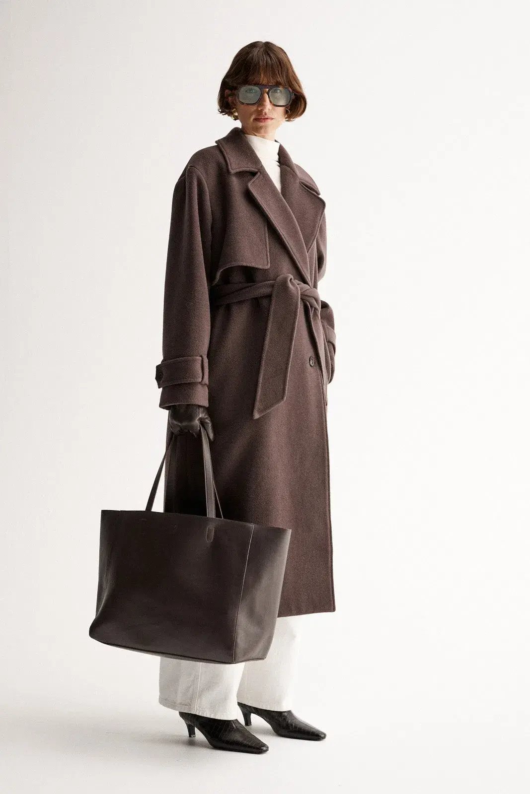 Elka Collective Arna Coat in Chocolate Brown Size 12/L photo 5