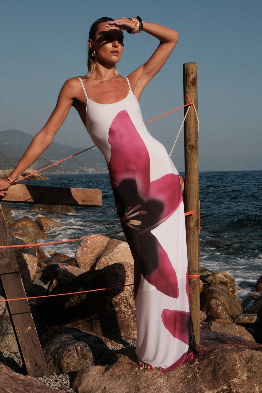 WITH HARPER LU Slip Dress - Pearl Lily Floral photo 2