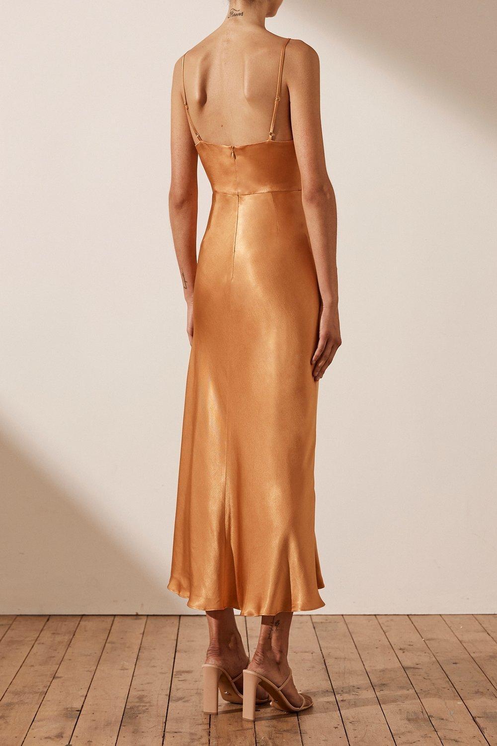 Shona joy Gala Draped Midi Dress Orange Size 12 photo 2