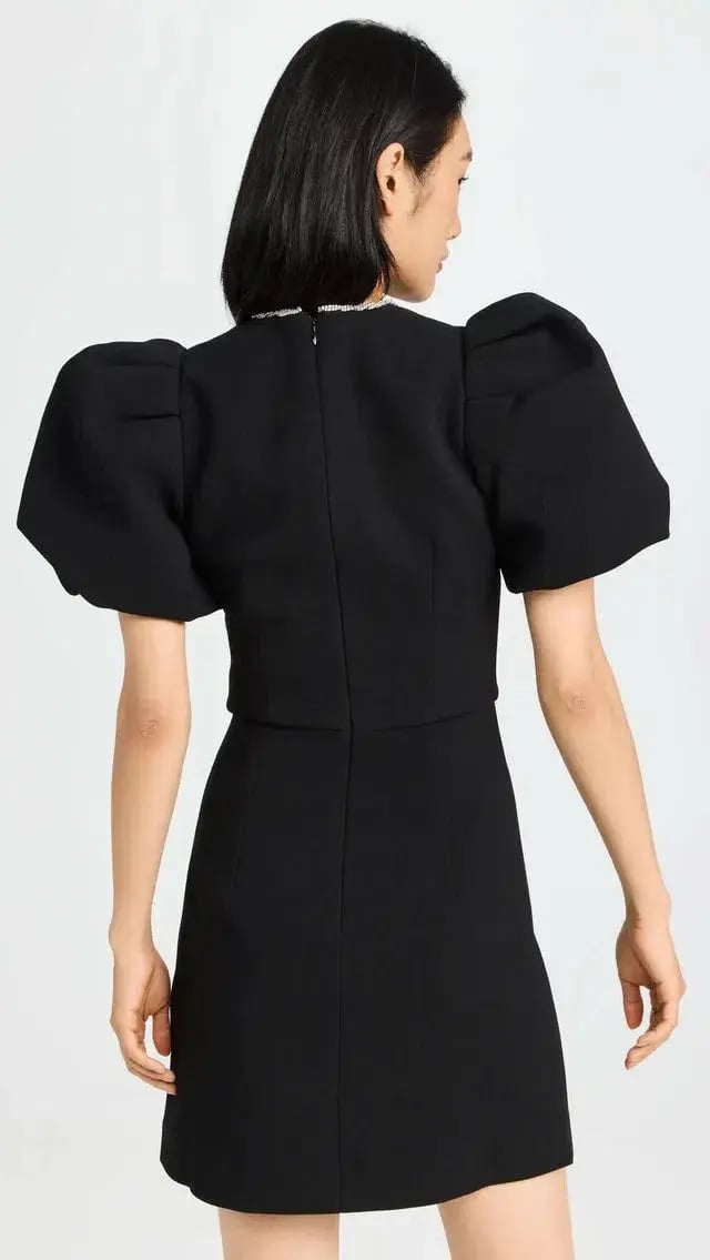 Rebecca Vallance Katie Bow Mini Dress; size 12; black photo 3