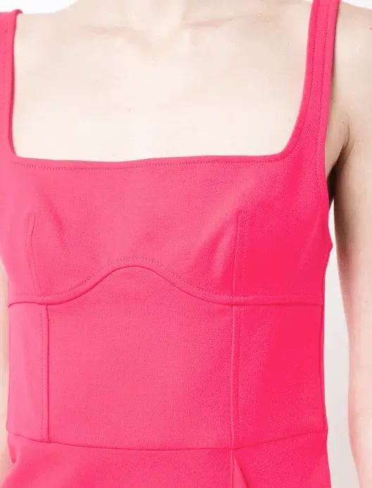 Dion Lee Bustier Midi Dress Acid Pink Size 4 photo 3