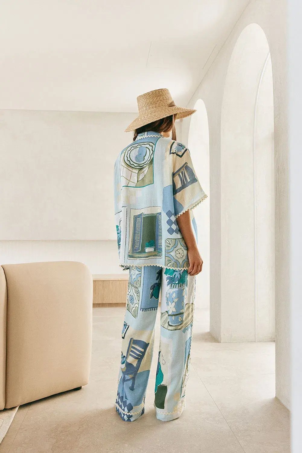Zaco Kelia Shirt & Pant Set Blue/Multi Size S / AU 8 photo 3