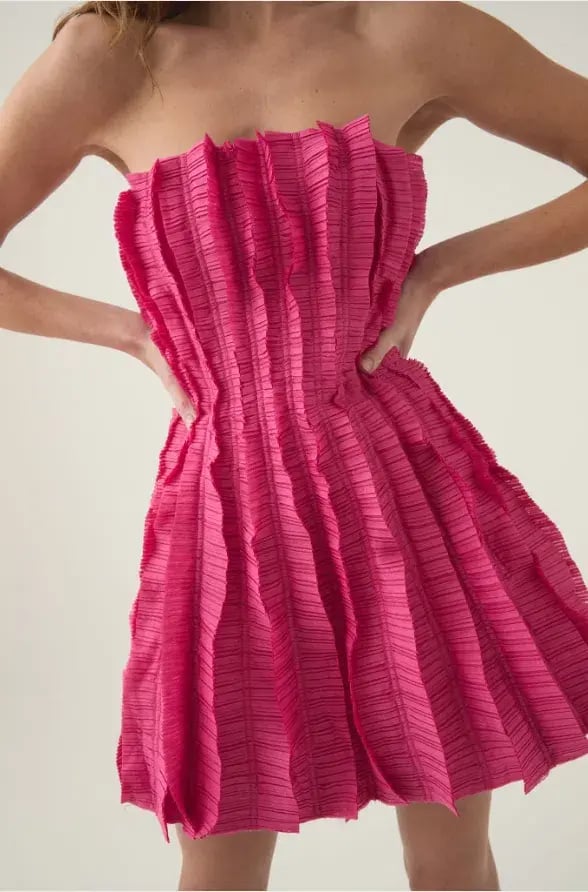 Aje Hybrid Sleeveless Mini Dress Fuchsia Rose Size 10 photo 2