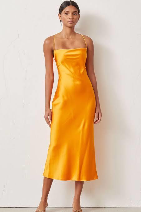 BEC & BRIDGE - Orange Midi Slip Dress (SIZE 6-10) photo 2