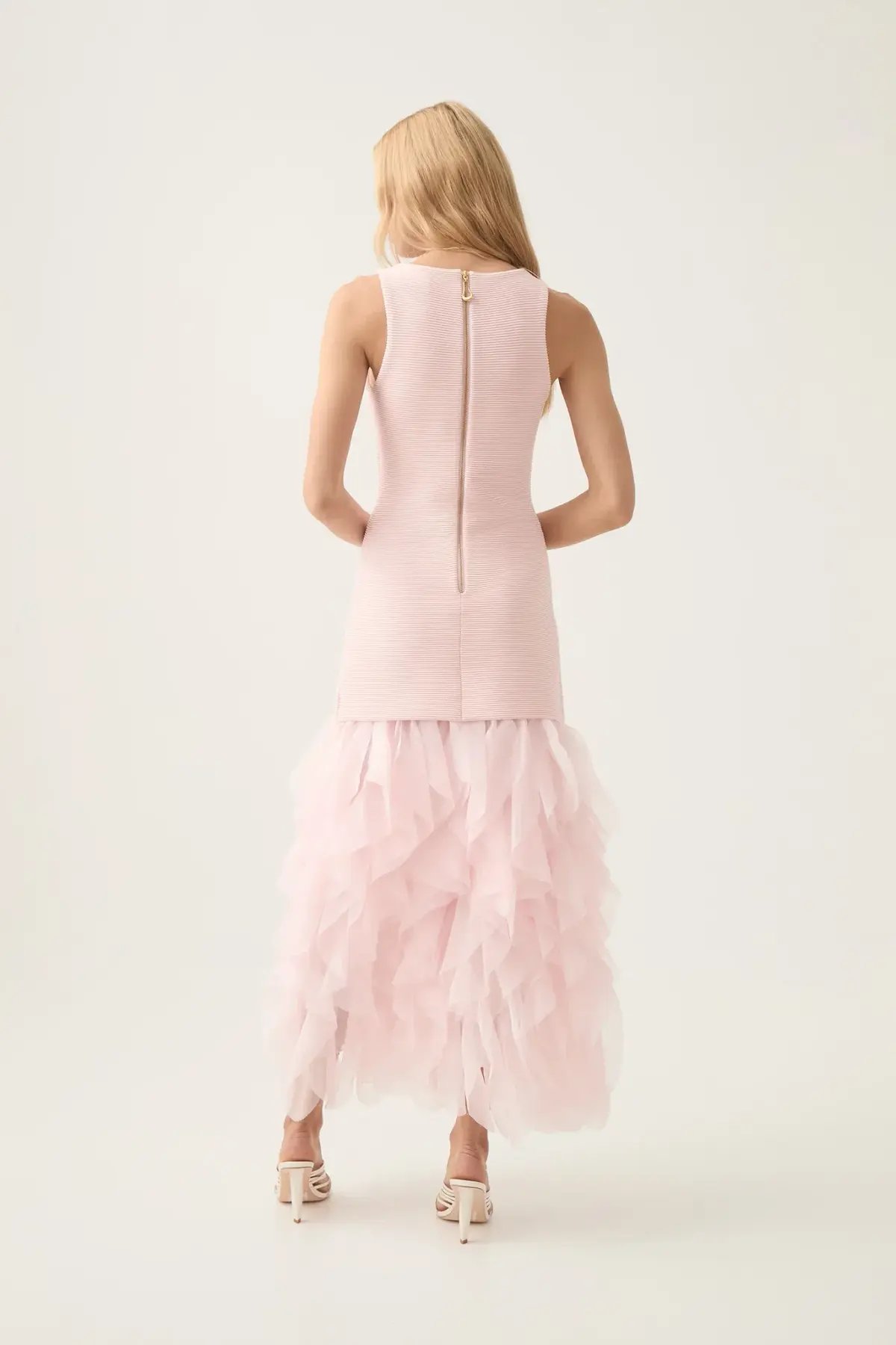 Aje Elations Knit Maxi Dress Pink Size 8 photo 4