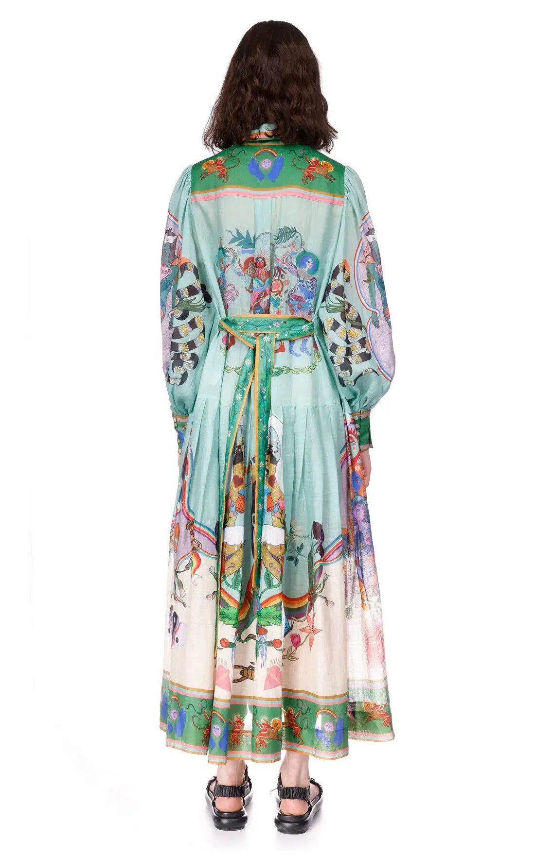 Alemais Evergreen Shirt Dress Multi Size 16 photo 2