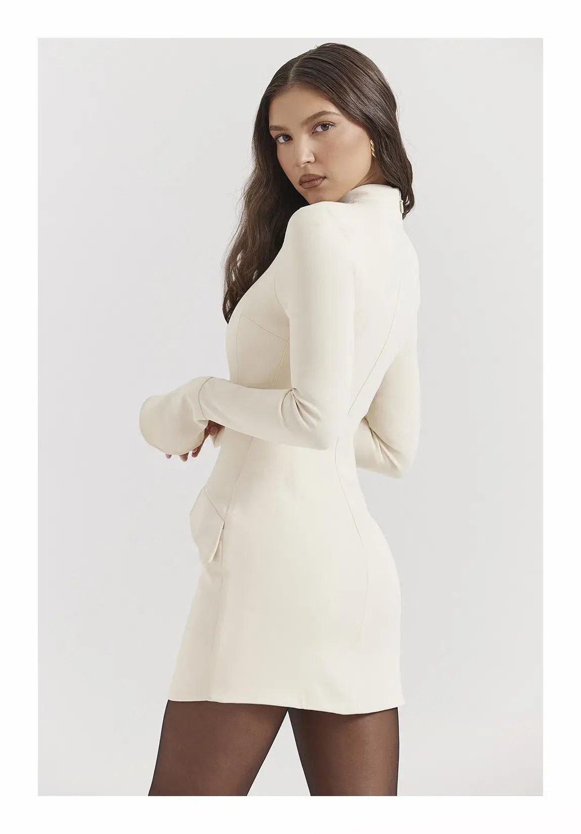 House of CB Mihalia Dress Cream Size XS/ AU 6 photo 3