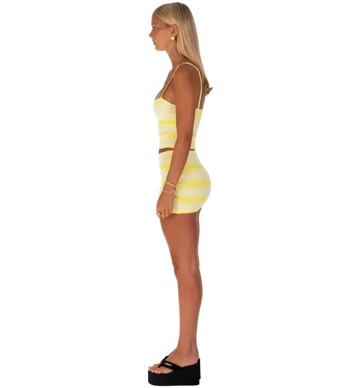 I am Delilah Mia Tank and Mini Skirt Set Lemon Size AU 8 photo 2