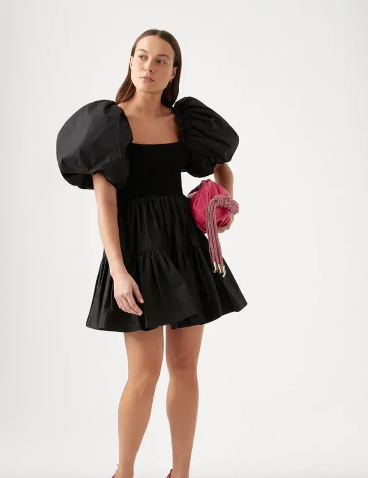 Aje Casa Puff Sleeve Mini Dress Black Size 12 / L photo 3