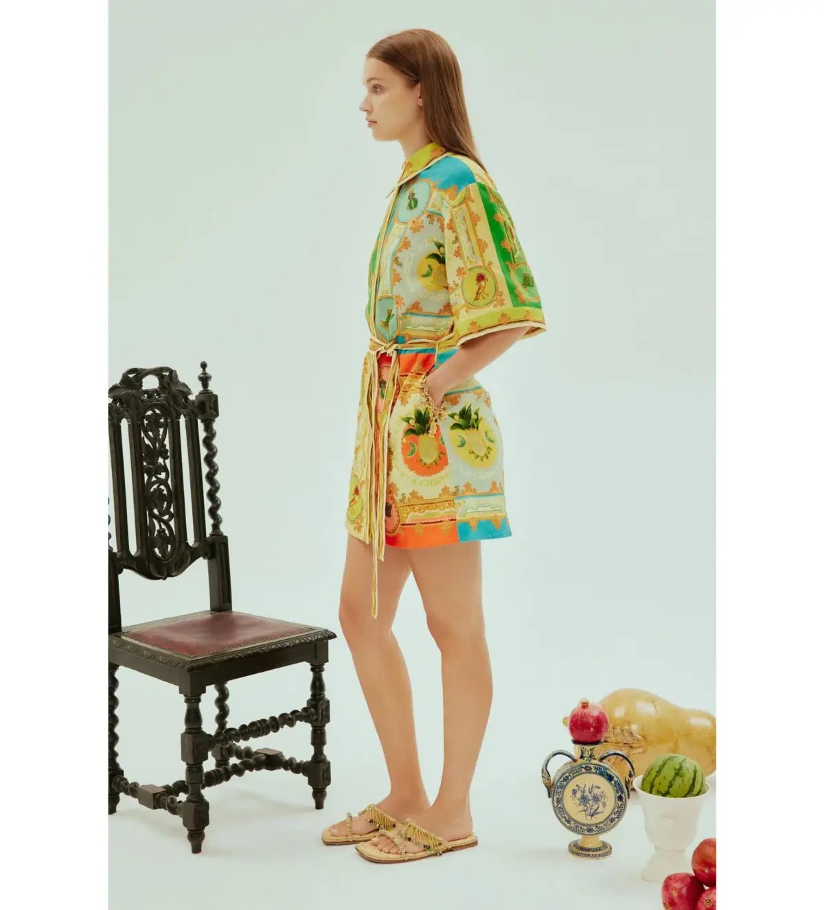 Alemais La Musica Graphic Printed Mini Dress Multi Size 10 photo 3