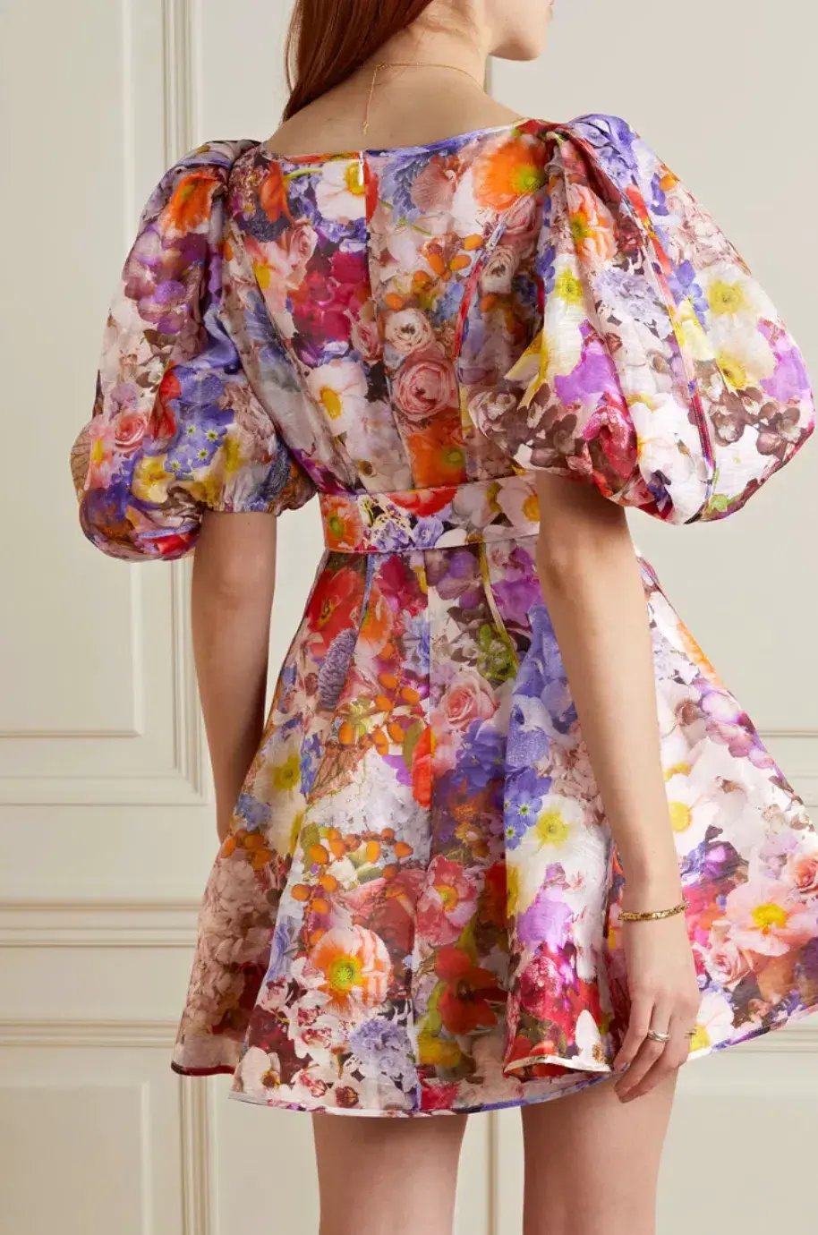 Zimmermann Prima Balloon Sleeve Mini Dress Floral Size 0 / Aus 6-8 photo 5