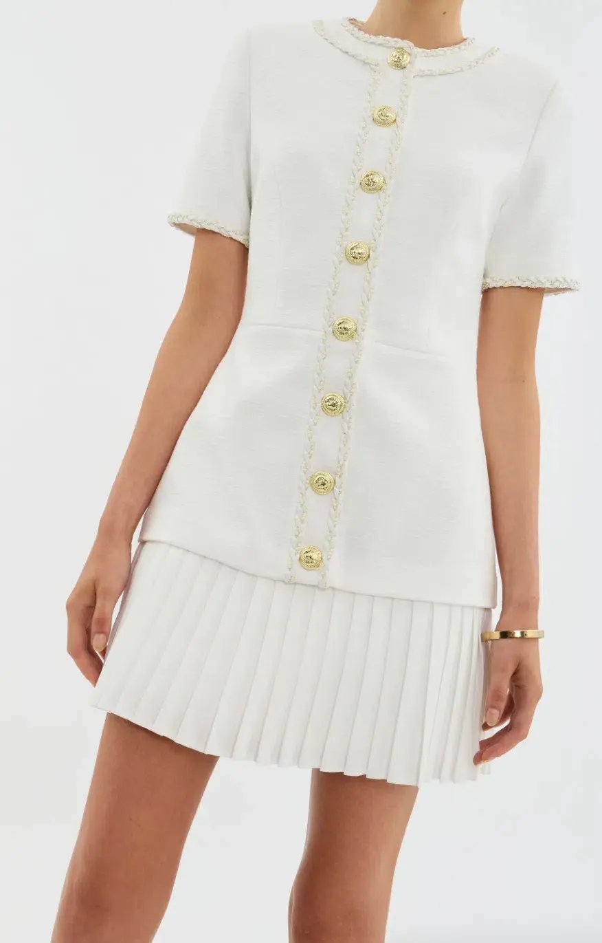 Rebecca Vallance Clarisse Button Mini Dress AU 8 photo 4