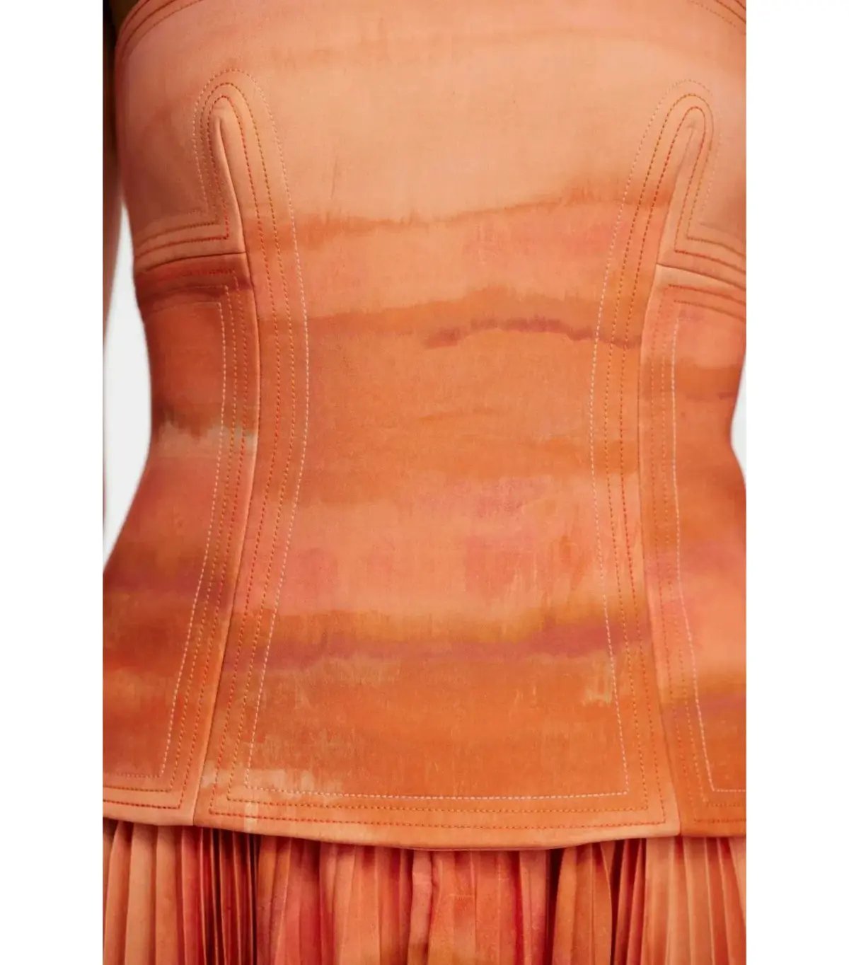 Acler Brayswick Midi Dress Melon Watercolor Size AU 8 photo 4