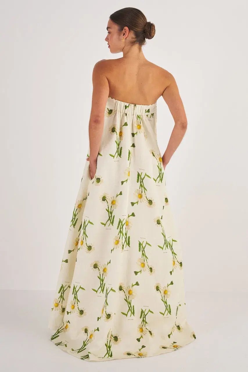 Oroton Field Daisy Gown in Soft Cream Size 10 photo 2