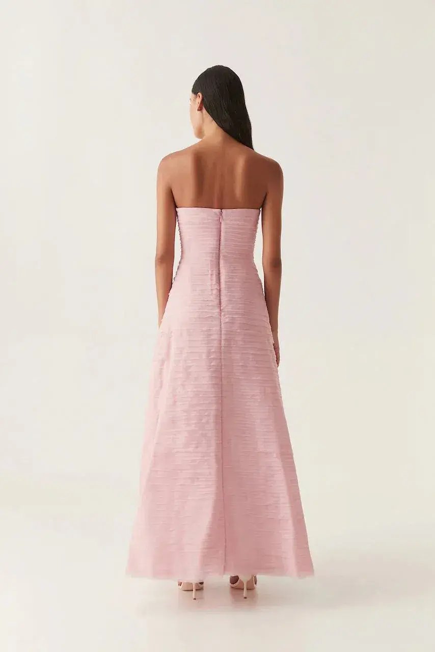 Aje Soundscape Maxi Dress Chalk Pink Size 8 photo 3