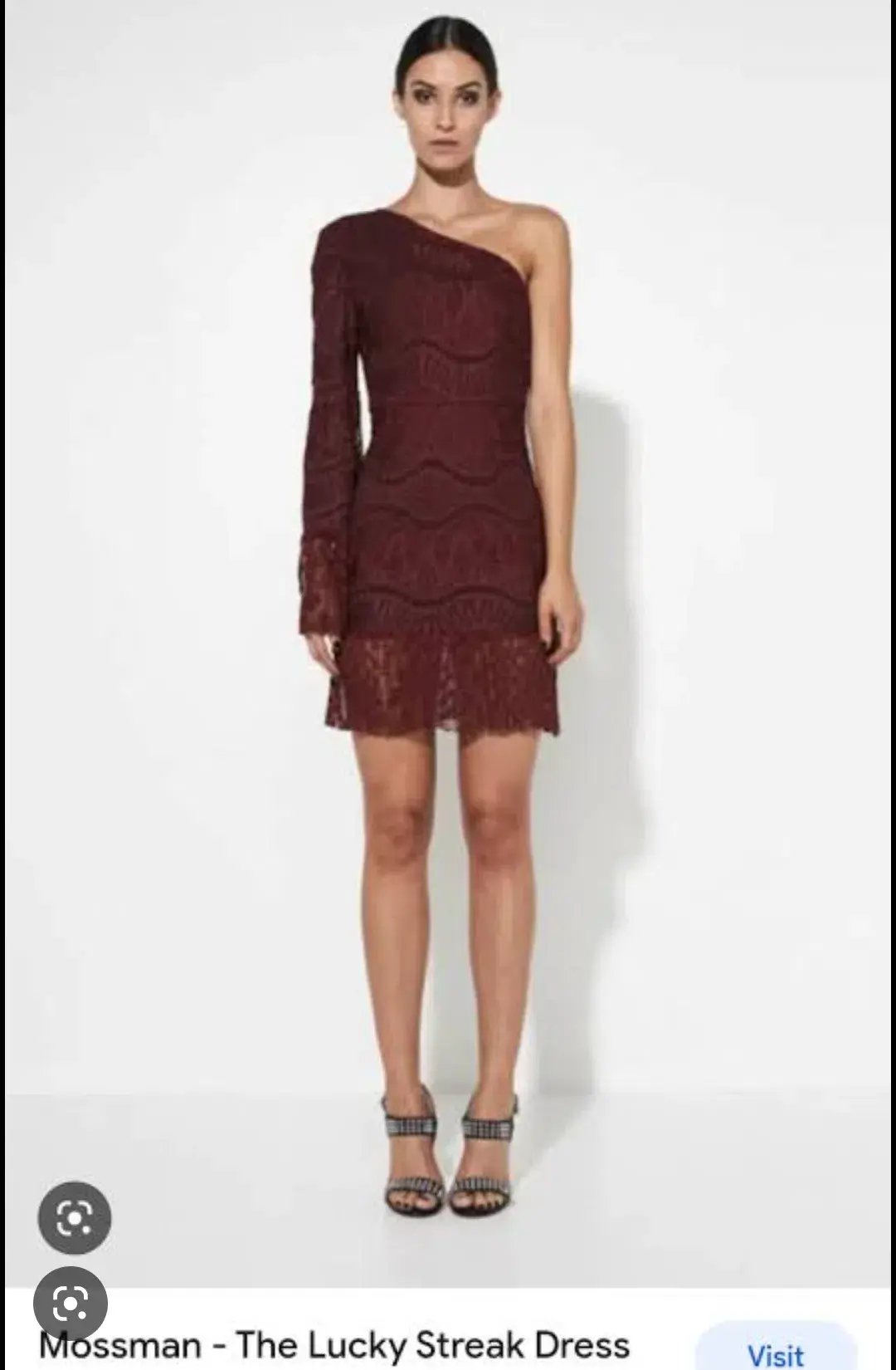 Mossman The Lucky Streak Dress Burgundy Size 6 photo 2