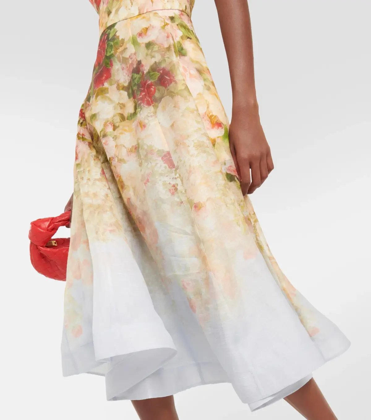 Zimmermann Luminosity Picnic Midi Dress in Rosy Garden Floral Print Size 1 / AU 10 photo 4
