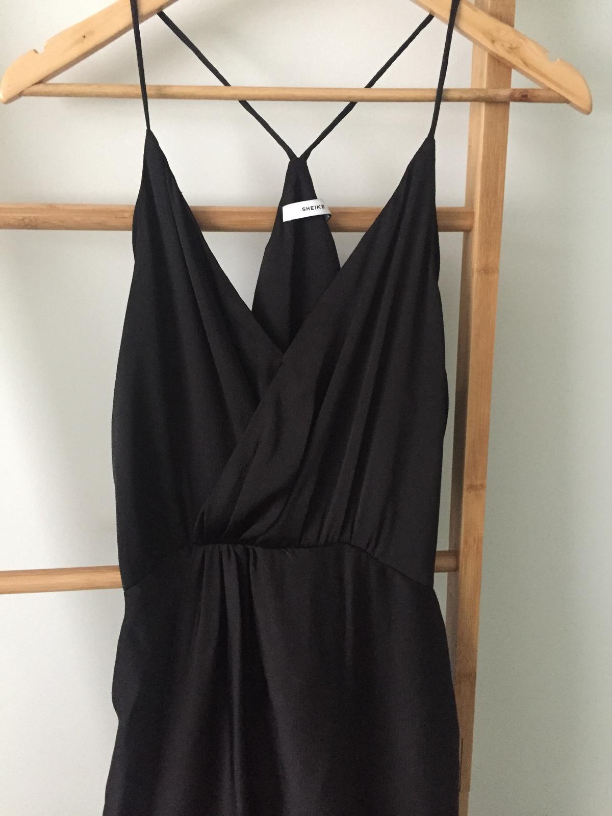 Sheike Black Asymmetrical Dress Size 14 photo 2