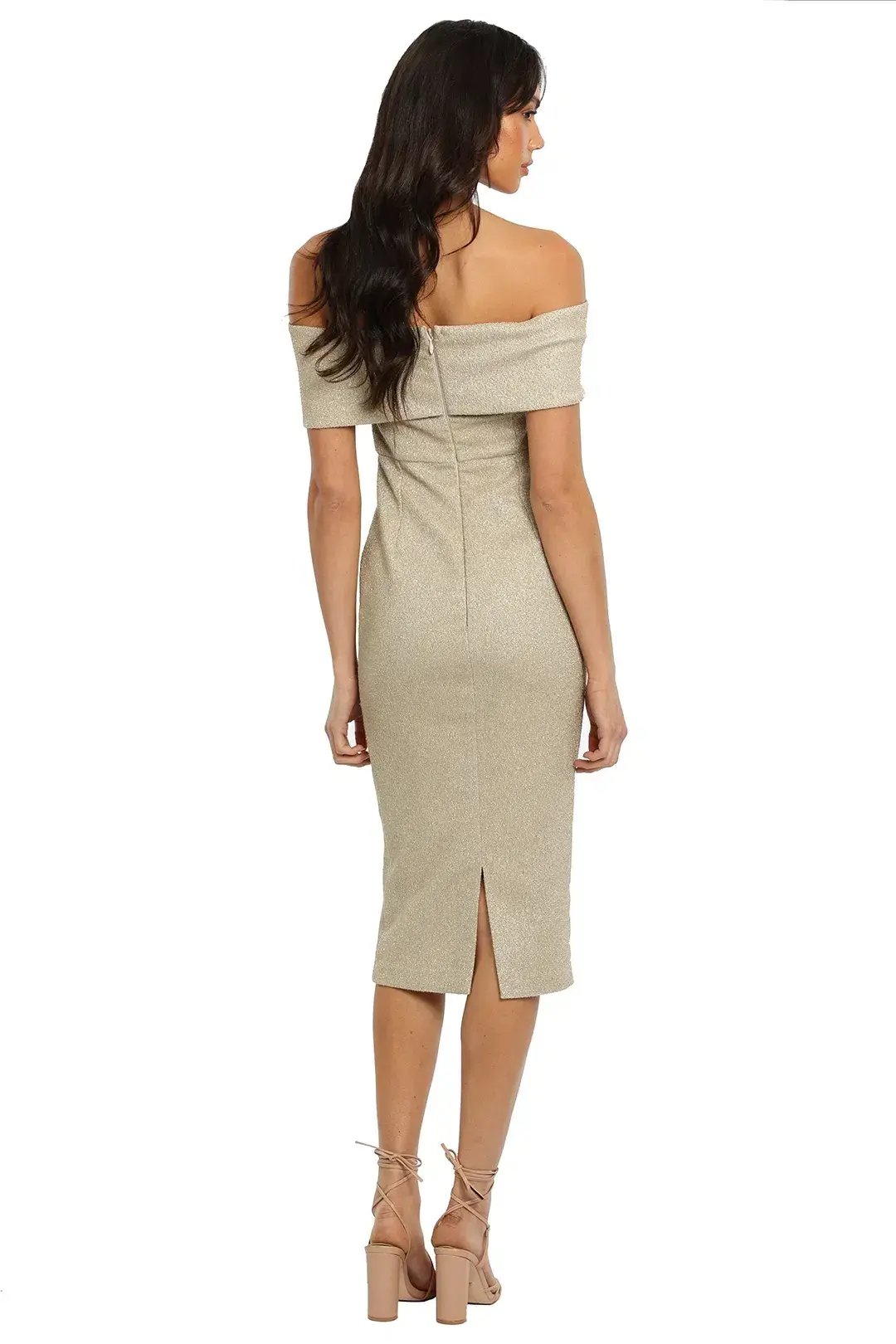 Thurley Treasure Trove Midi Dress Gold Size 8 photo 3