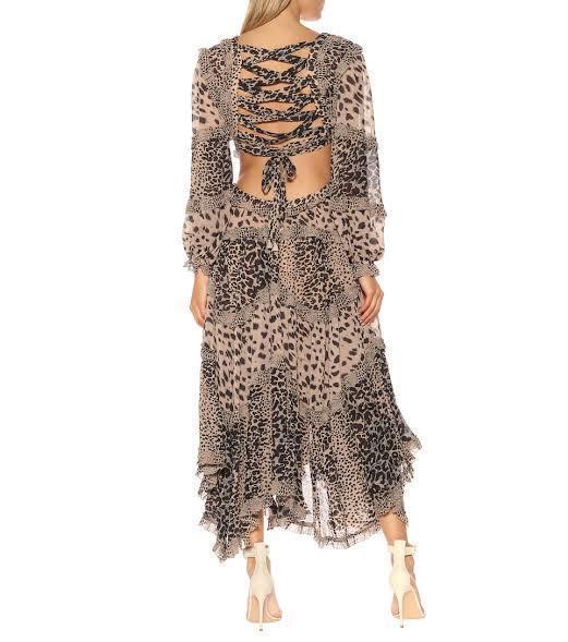 Zimmermann / Allia Cut Out Long Dress  /Leopard Print  / Size 2 (Size 10-12) photo 2