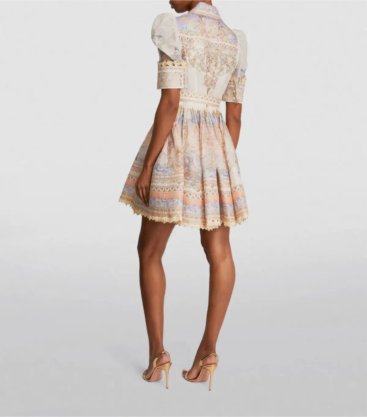 Zimmermann High Tide Mini Shirt Dress Odyssey Print Size 2 / AU 12 photo 4