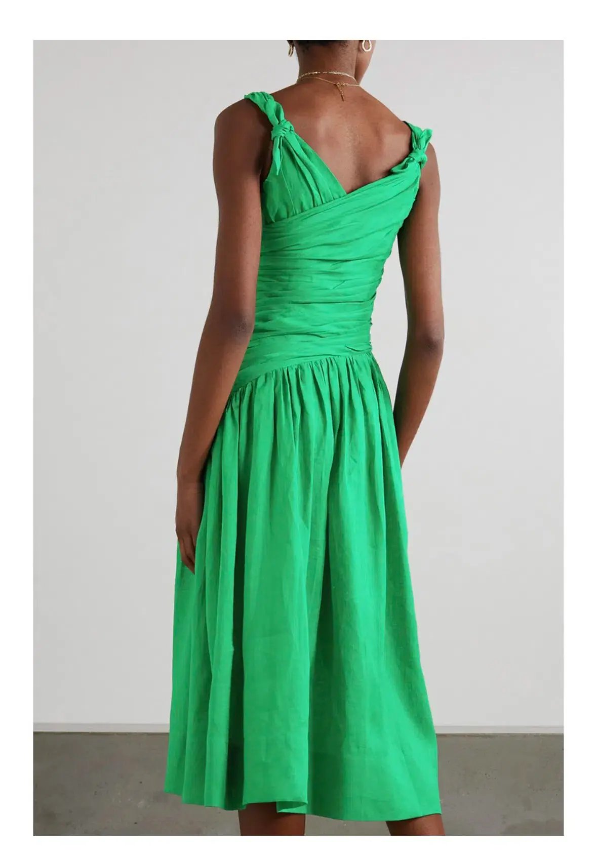 Zimmerman Tiggy Bow Linen Dress Green Size AU 8 photo 2