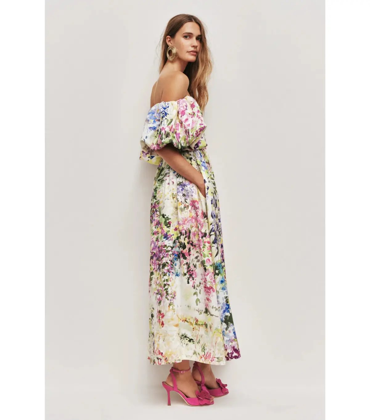 Aje Adina Floral Midi Dress Lavandula Size AU 14 photo 3