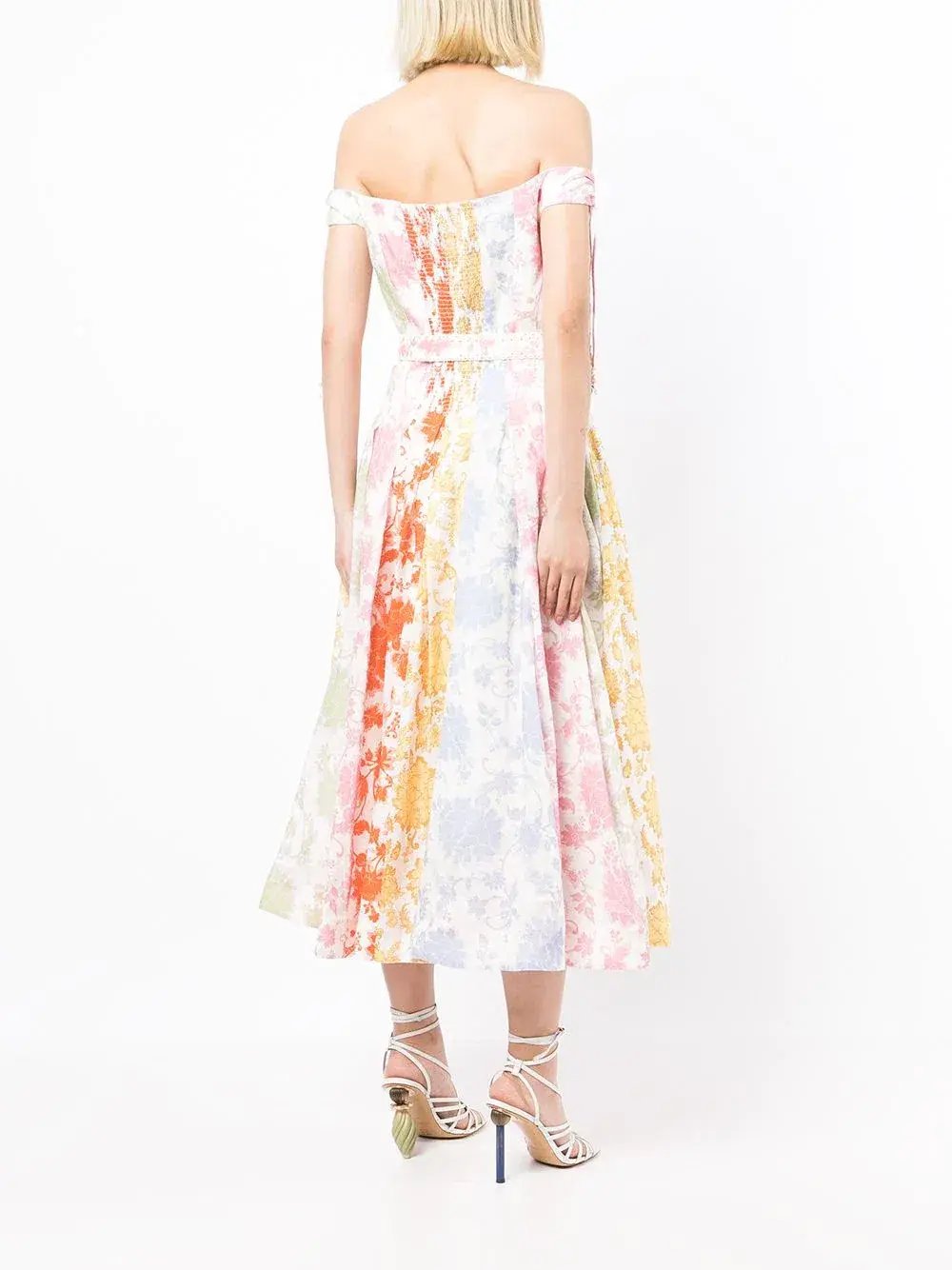Zimmermann Postcard Spliced Midi Dress Size 1/Au 10 photo 2