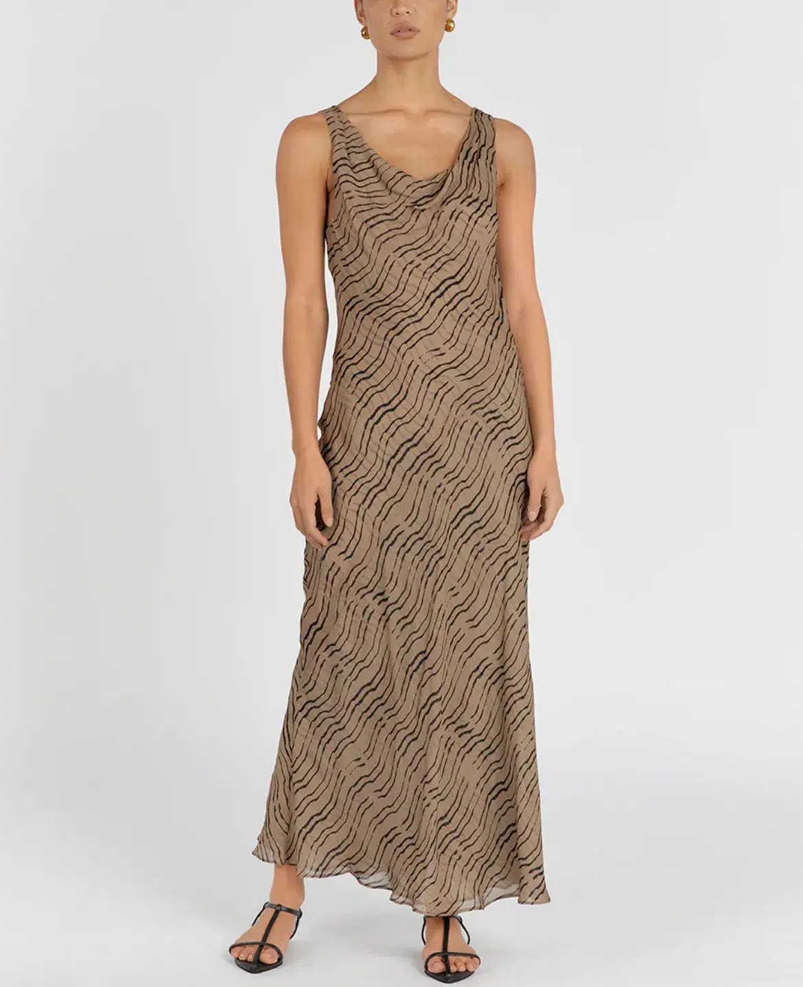 DISSH Clair Choc Cowl Neck Dress Print Size 12 photo 4