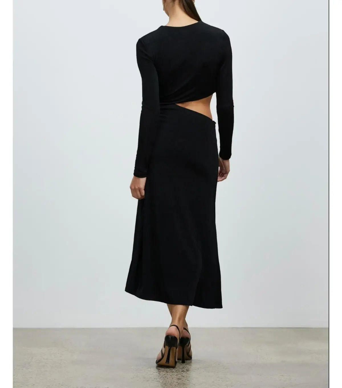 MISHA Arma Cut Out Midi Dress Black Size 6/XS photo 5