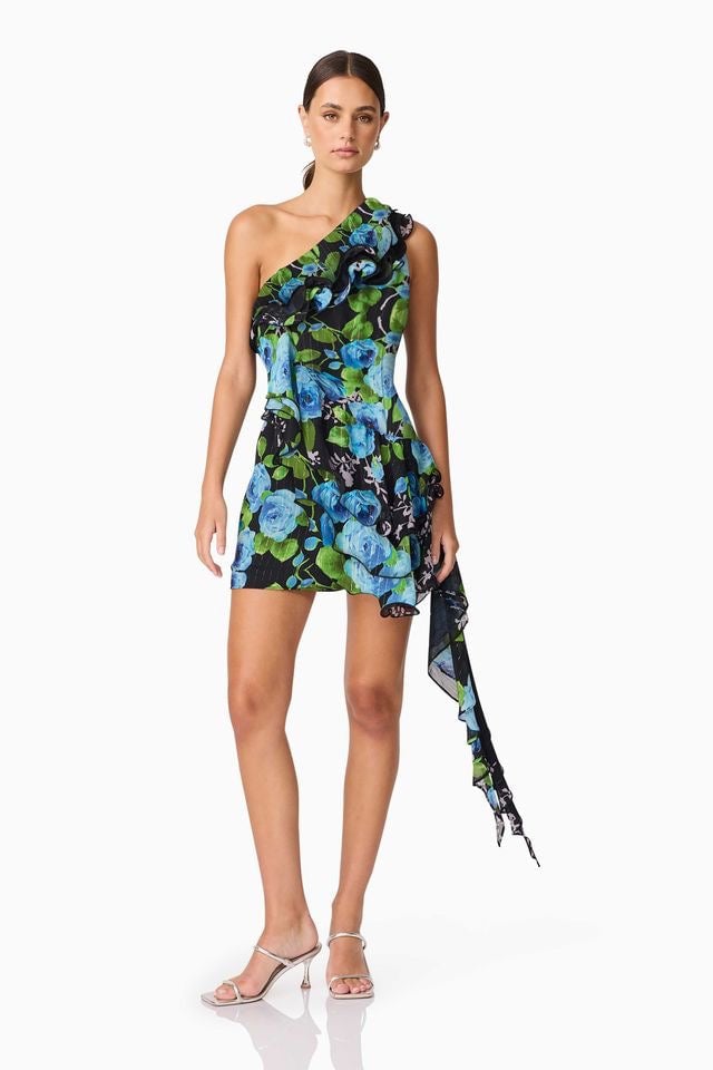 Elliatt Briony Mini Dress - Black Multi photo 2