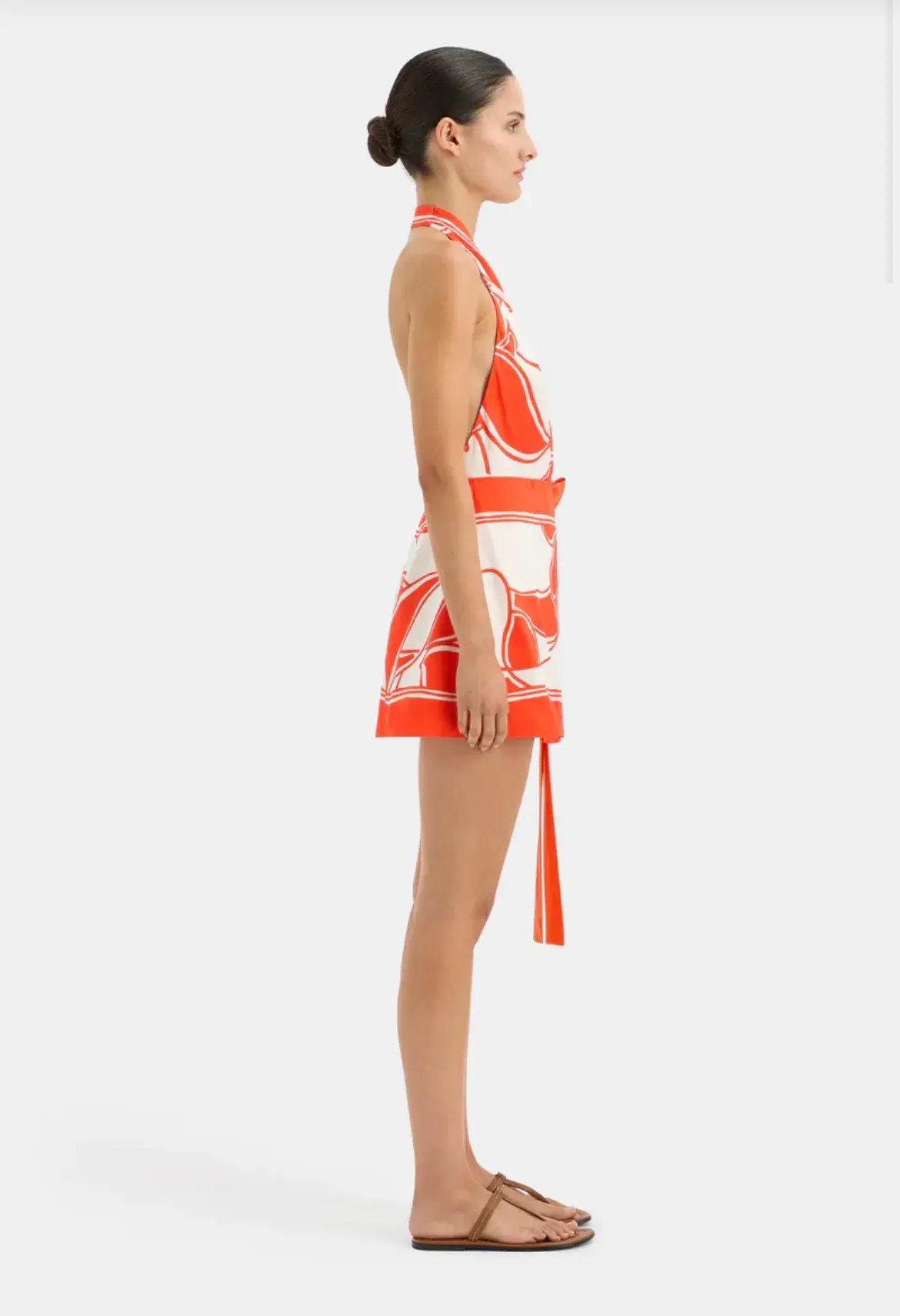 Sir the Label Ramona Wrap Halter Mini Dress Mariposa Lily Size 10 photo 2