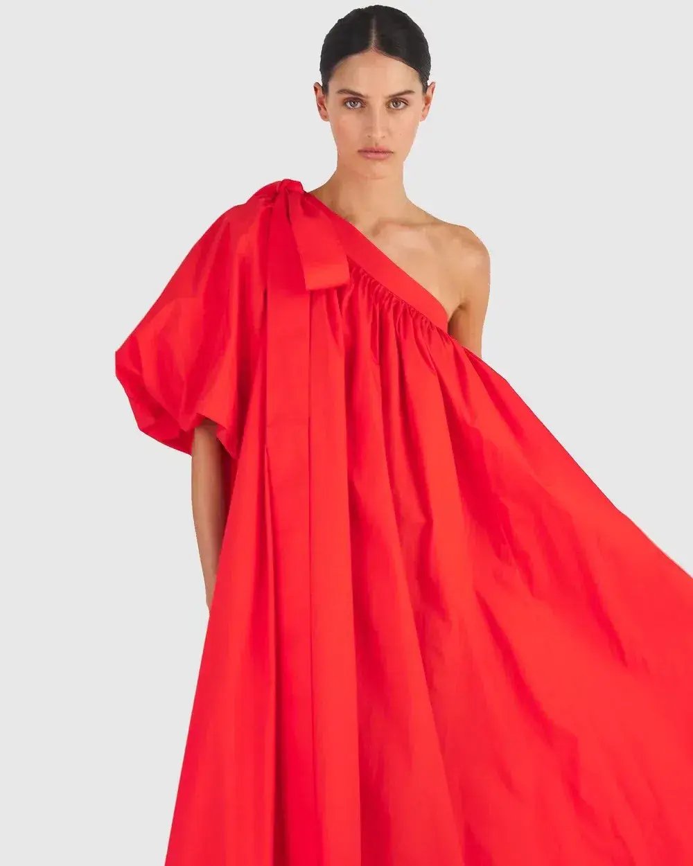 Oroton One Shoulder Dress in Red Size AU 10 photo 4