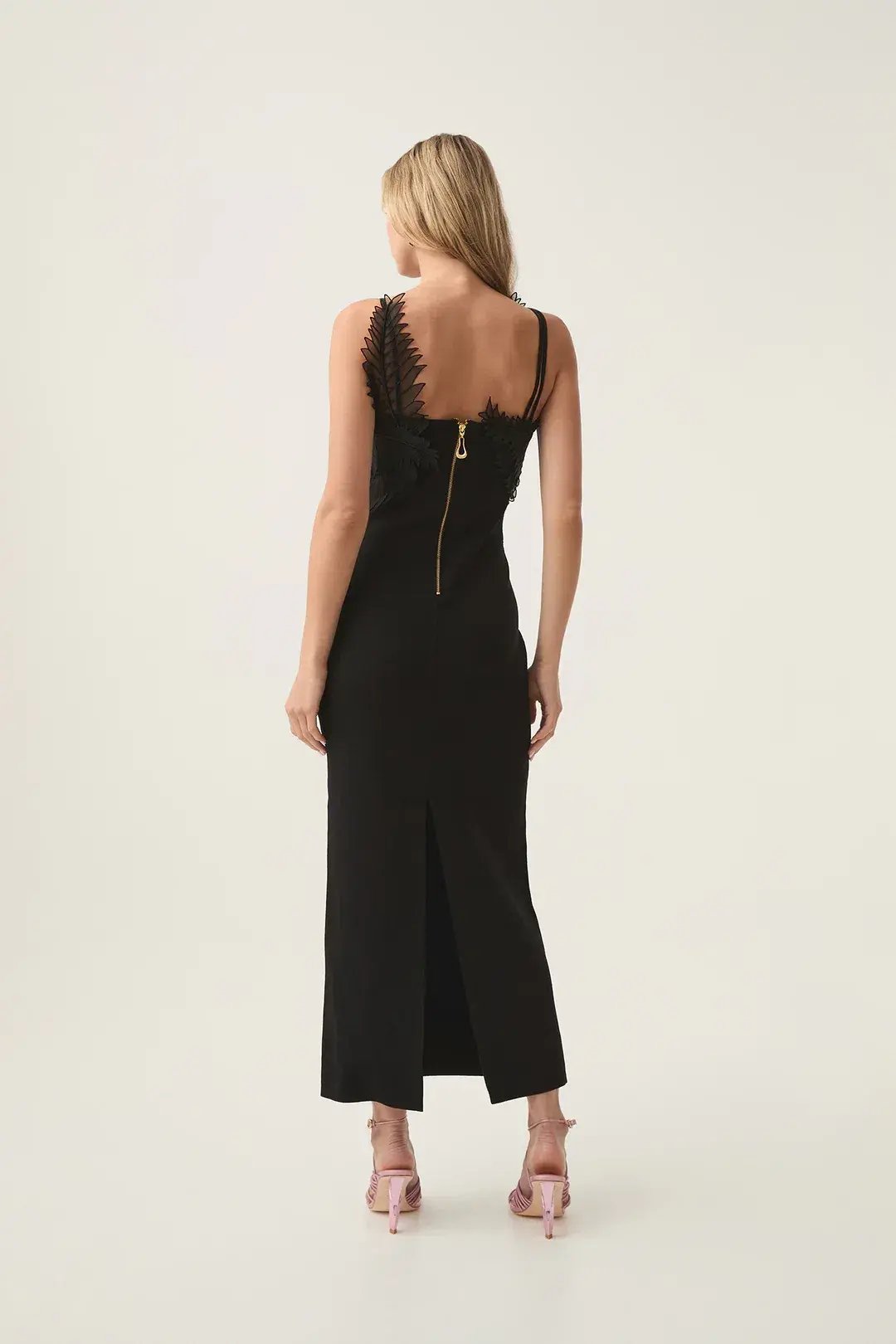 Aje Daisy Knit Maxi Dress Black Size AU 10 photo 4