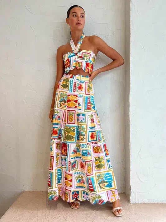 By Nicola Sea Change Top Size 10 and Maxi Skirt Size 8 Set In Summer Vacation photo 5