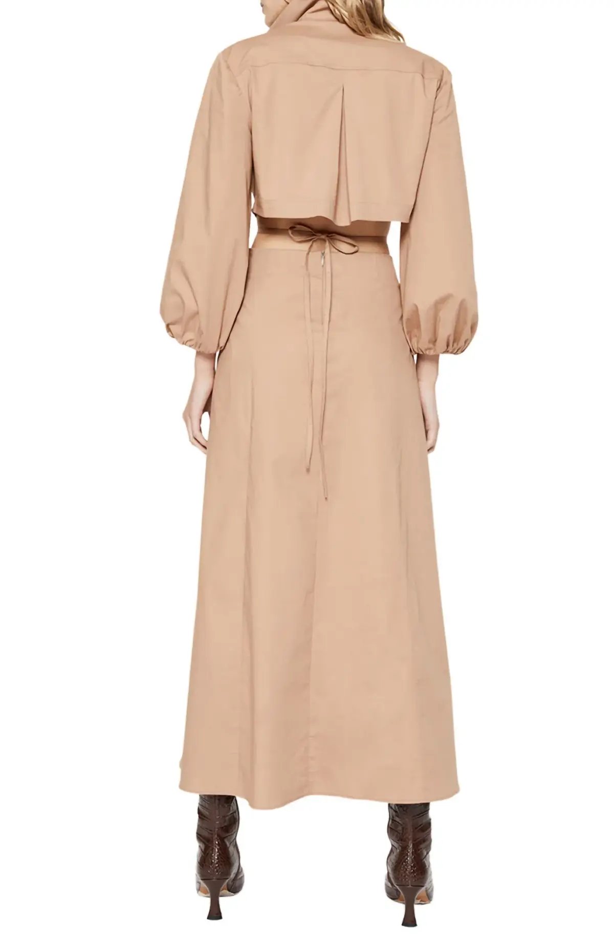 Bardot Arden Poplin Trench Midi Dress Beige Size S / AU 8 photo 4