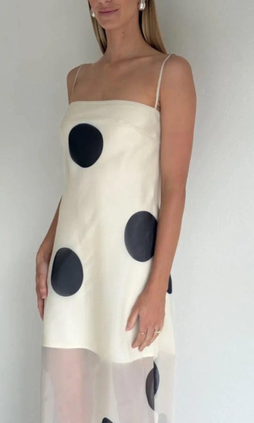 By Nicola Mila Maxi Dress In Ivory Polka photo 2