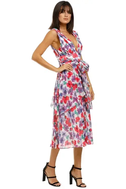 Talulah Sugar and Spice Midi Dress Sugar Bloom Multi Floral Size 12 photo 2